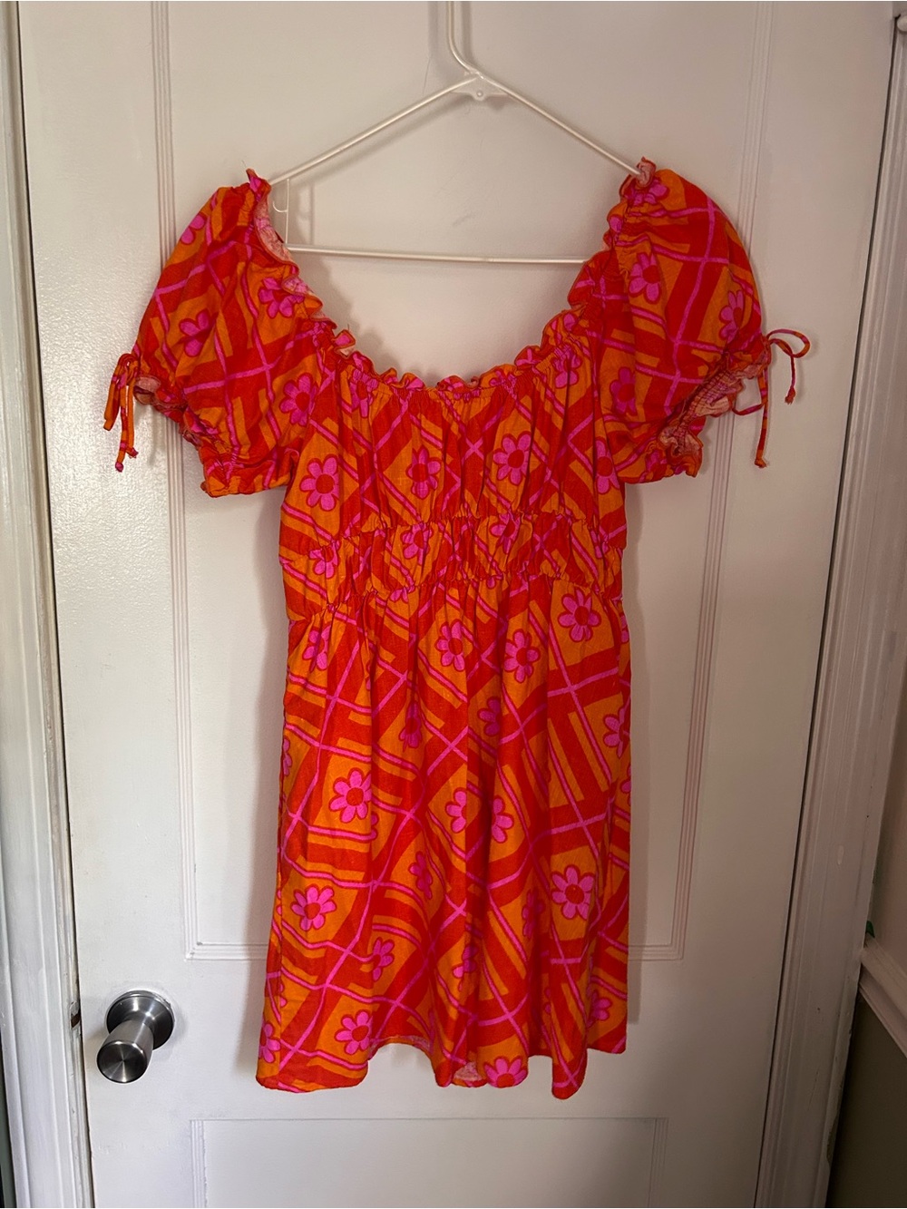 Show Me Your MuMu x Barbie Nikki Mini Dress in Malibu Daisy sz M - Picture 3 of 3
